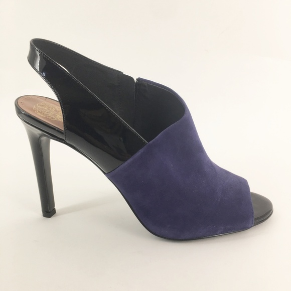 VINCE CAMUTO Blue Suede Slingback Booties Size 10 - Picture 4 of 8